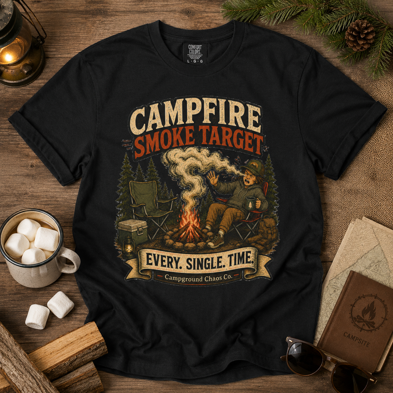 Campfire Smoke Target Shirt
