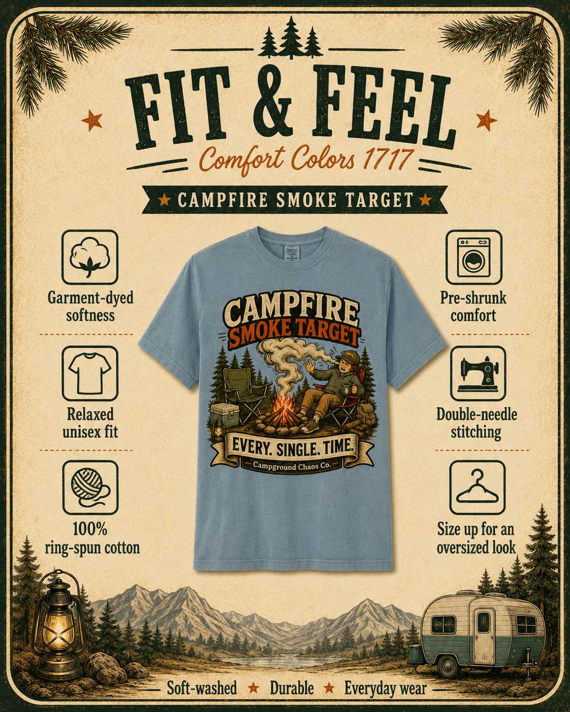 Campfire Smoke Target Shirt