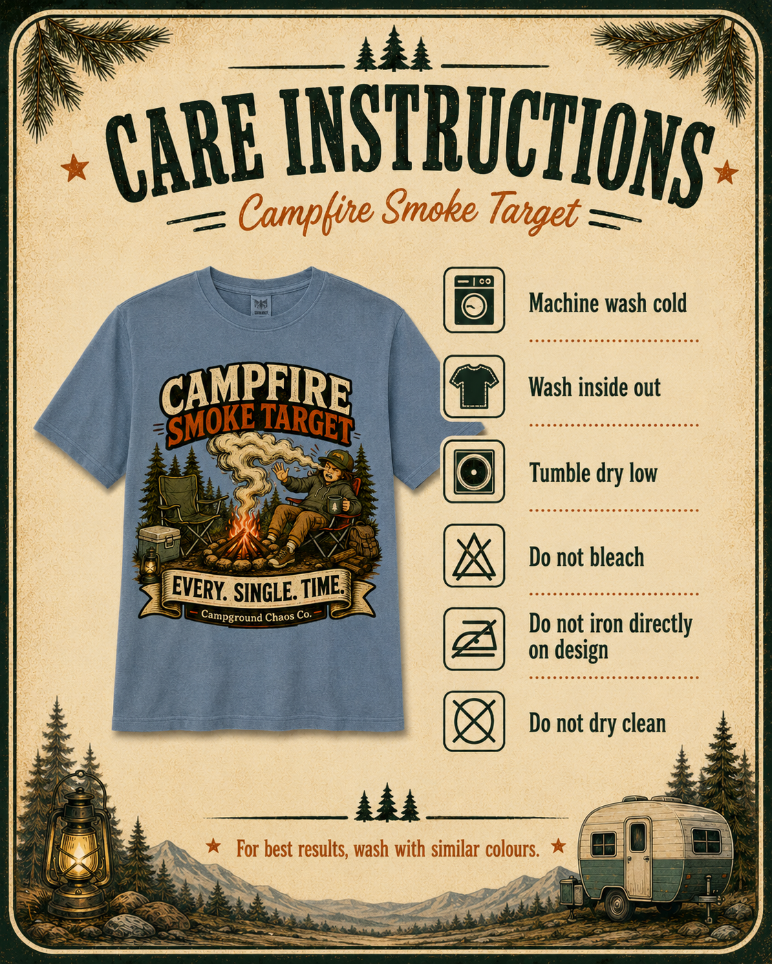 Campfire Smoke Target Shirt