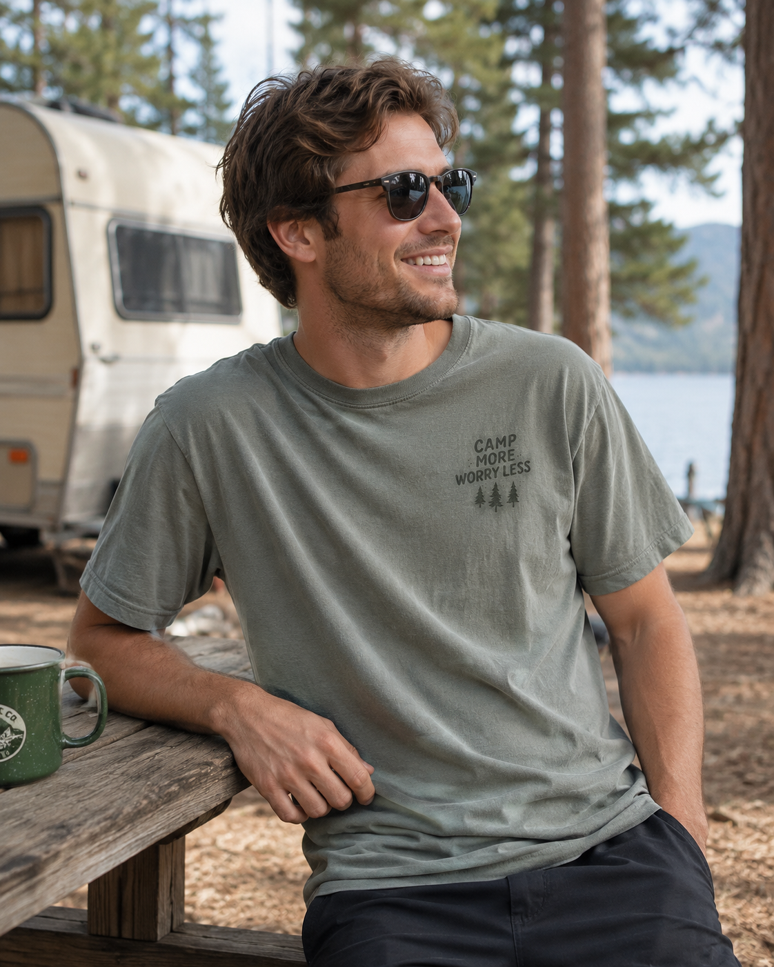 Same Campground Different Chaos Raccoon T-Shirt